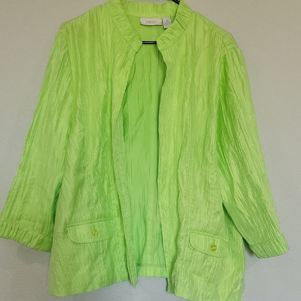 Chico's Vibrant Green Women's Blazer